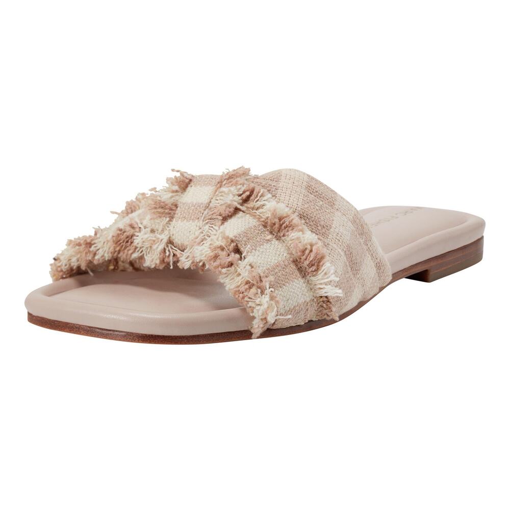 Marc Fisher Orbit Raffia Fringe Woven Slide Sandals Sz 8 NIB